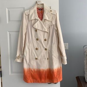 Taikanhu Anthropologie Orange Ombré Trenchcoat